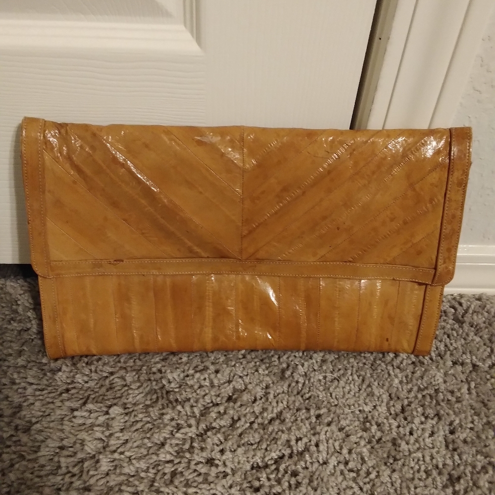 Genuine Eel skin clutch bag